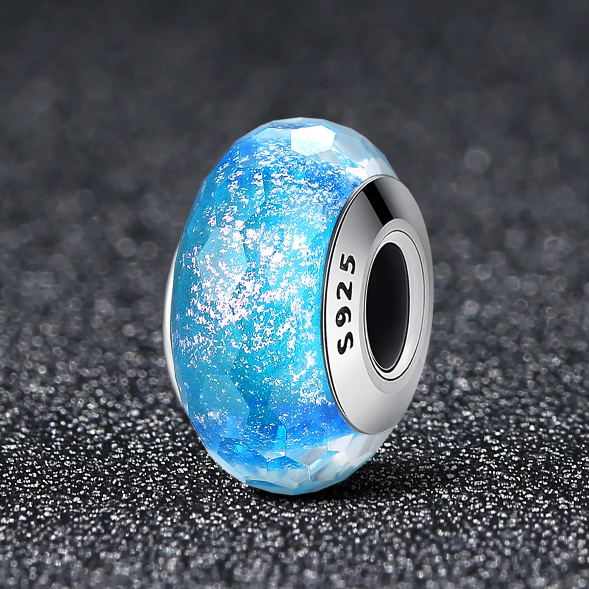 PANDORA Style Blue Murano Glass Bead Charm - SCZ054