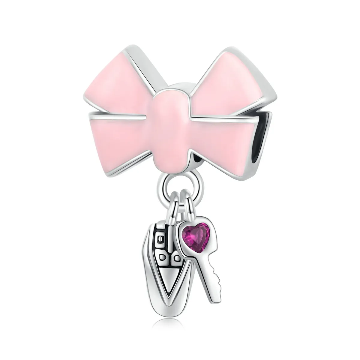 pandora style bow car key charm scc1974