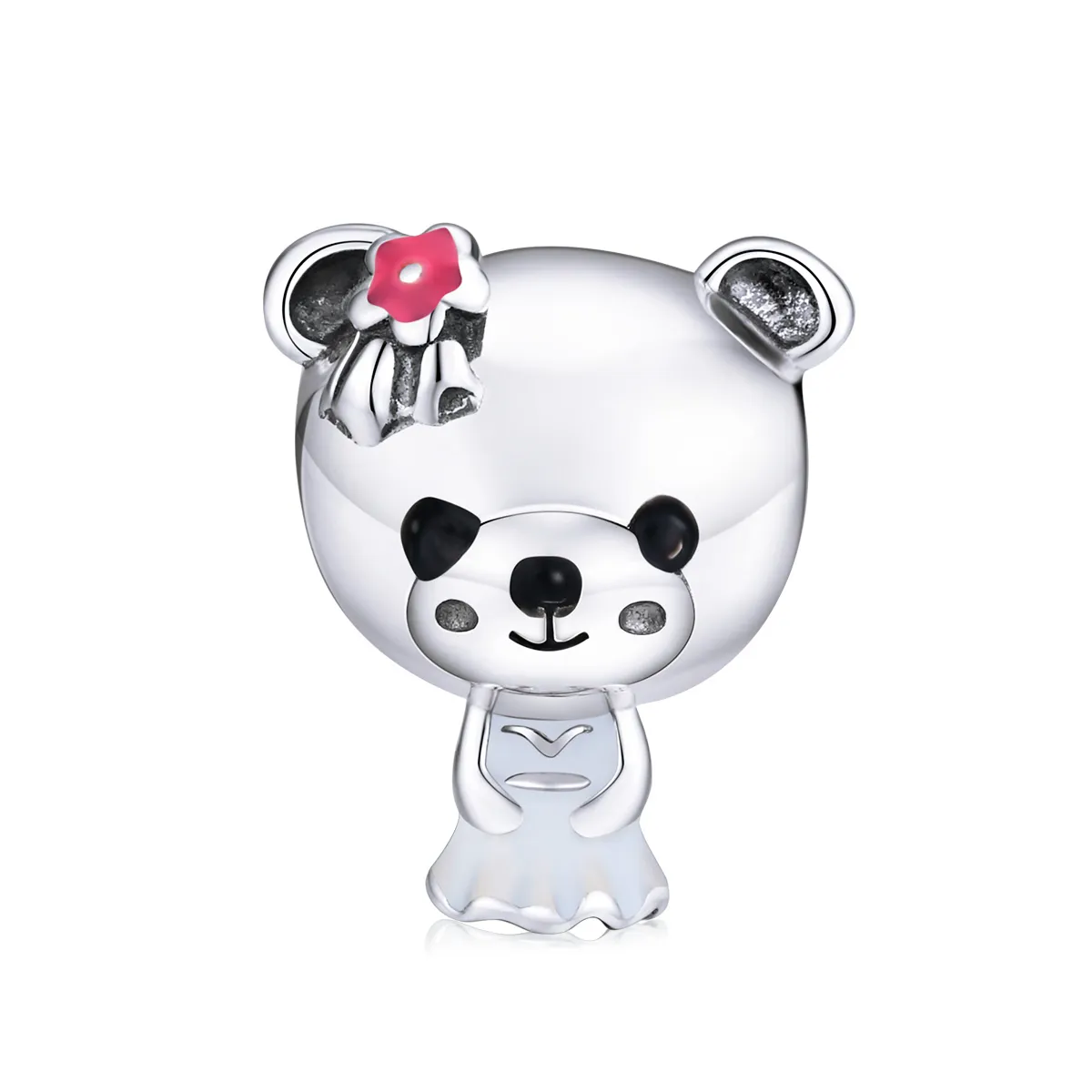 pandora style bride bear charm scc1474