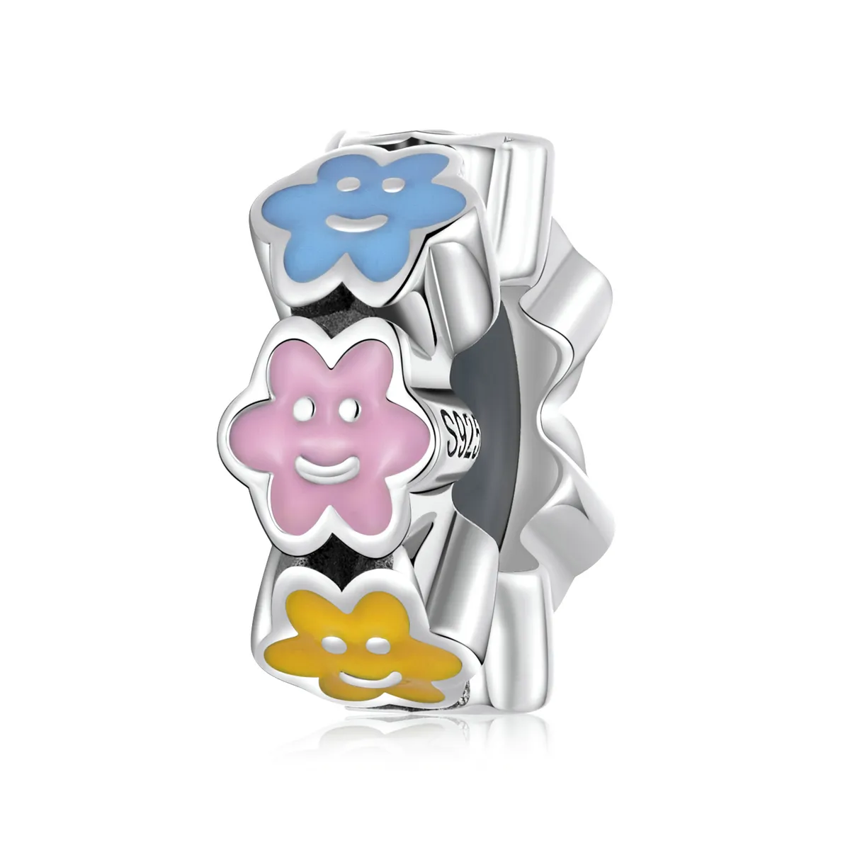 PANDORA Style Colorful Cloud Smiley Face Charm Clip - SCC2188