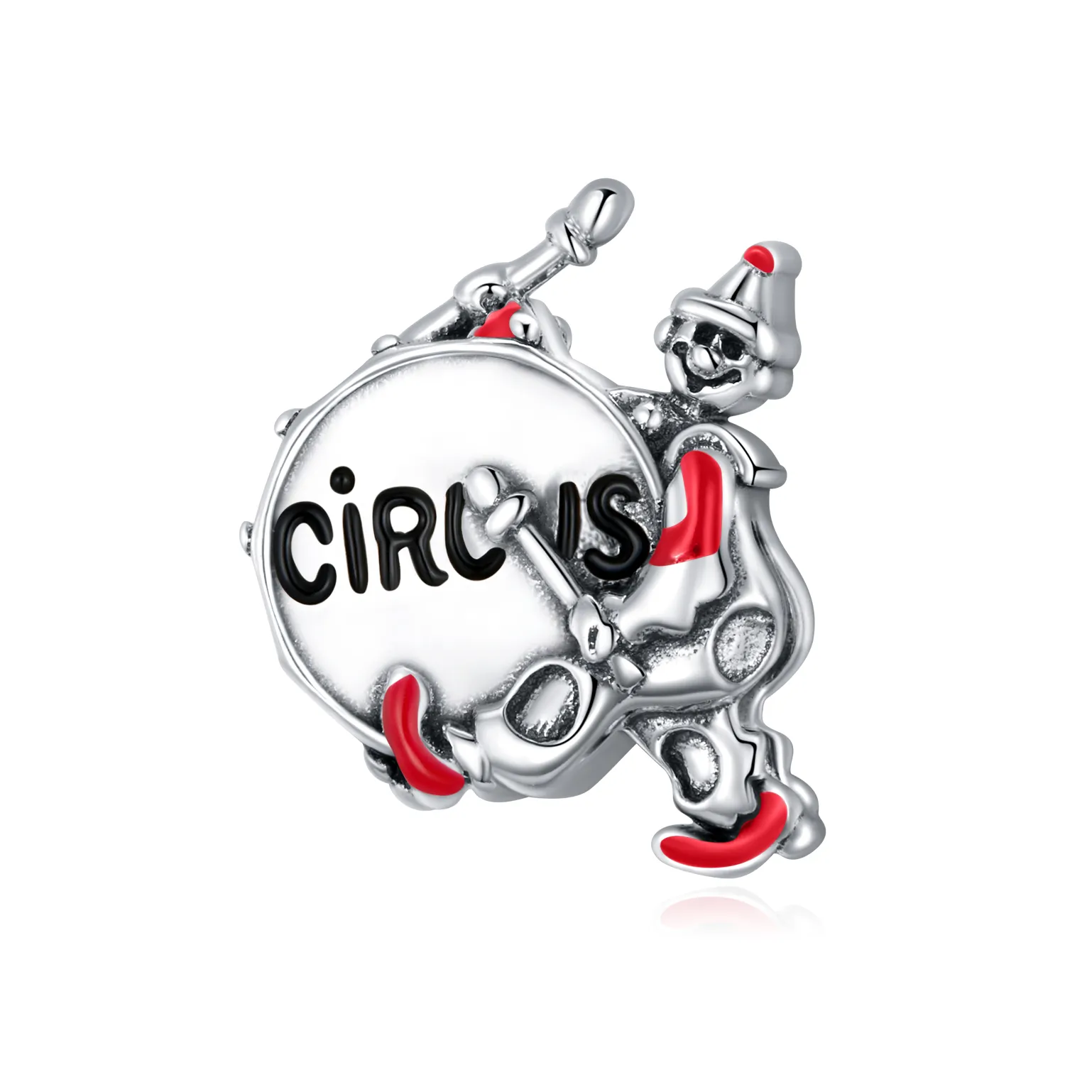 pandora style drum clown charm scc1658