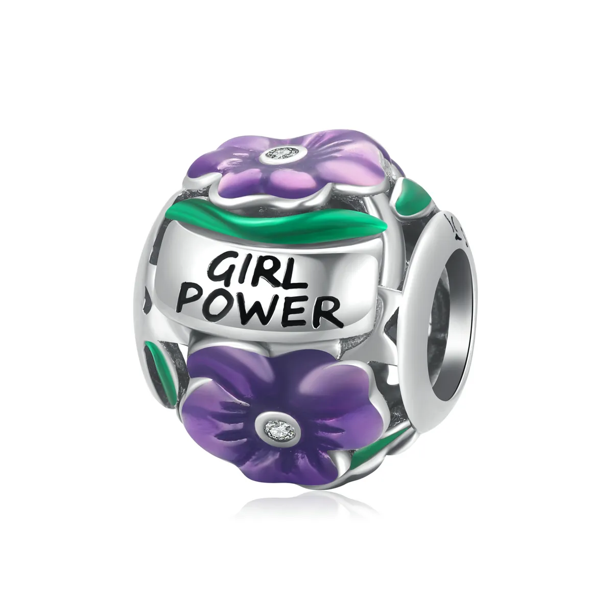 pandora style feminine power violet charm scc2140