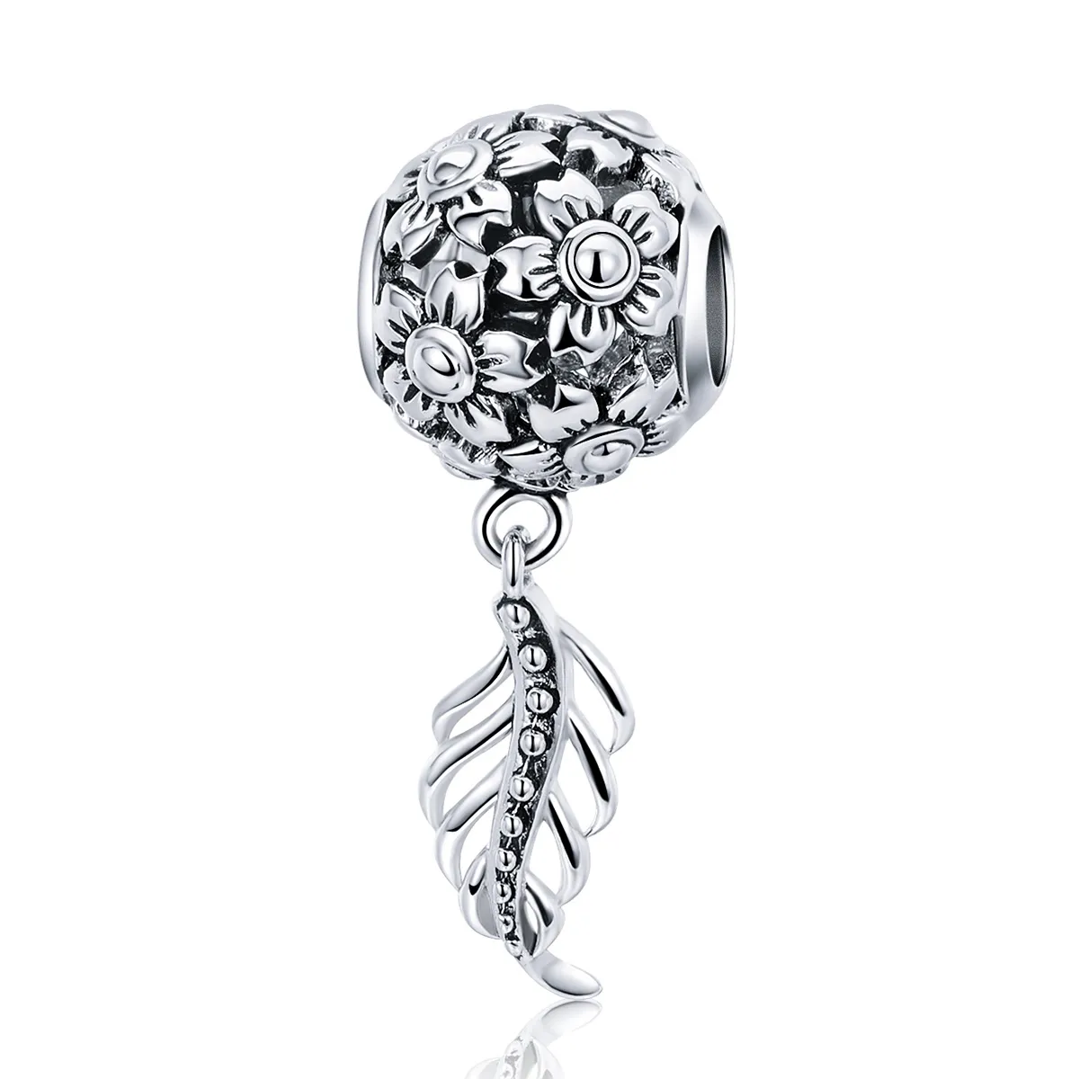 PANDORA Style Flowers and Leaves Charm - SCC715