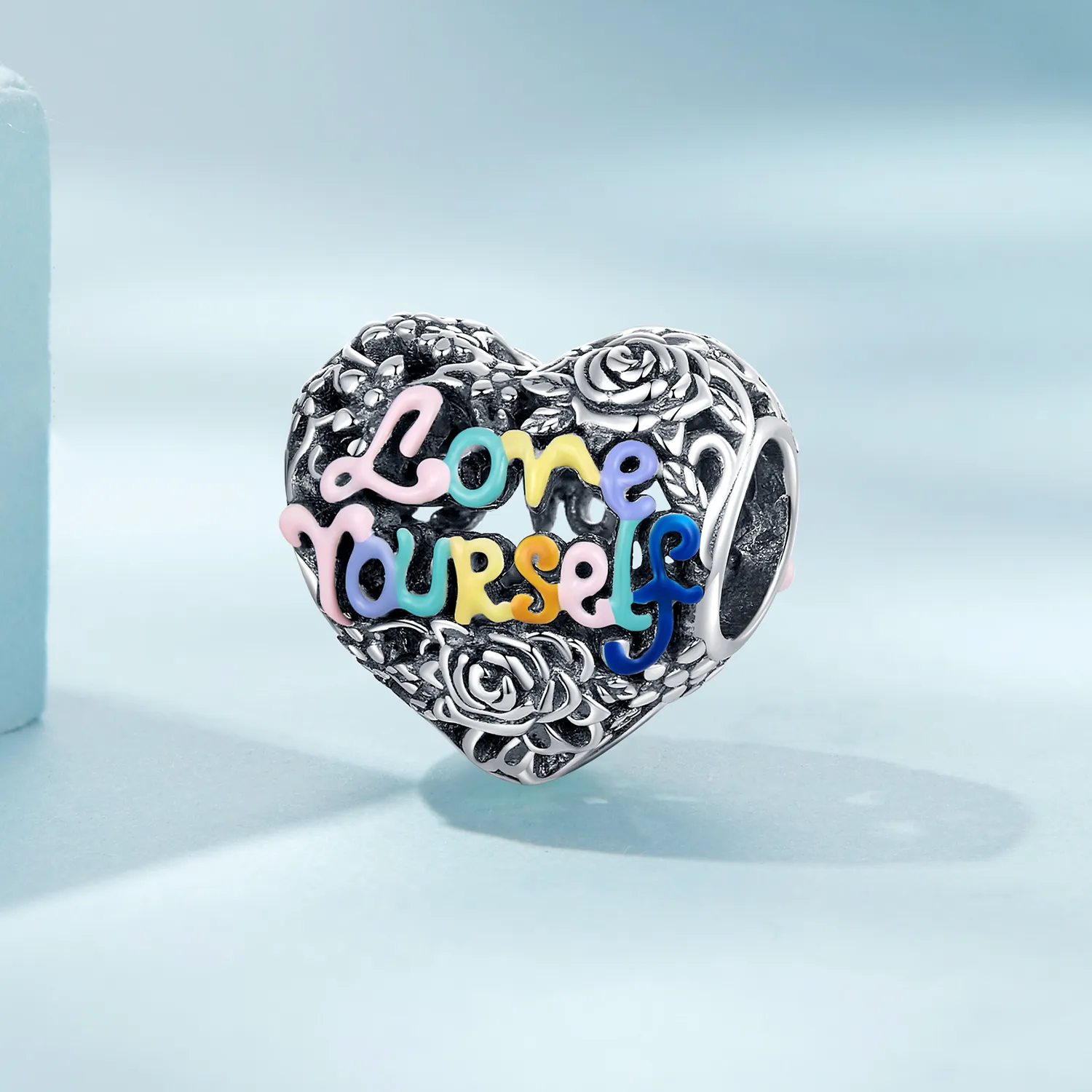 PANDORA Style Heart Pattern Charm - SCC2354