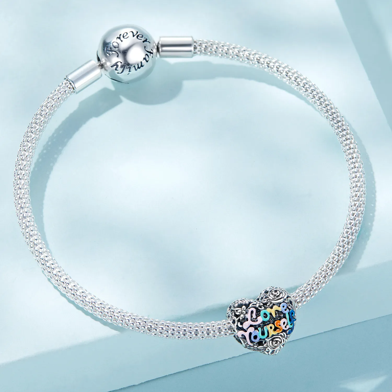 PANDORA Style Heart Pattern Charm - SCC2354