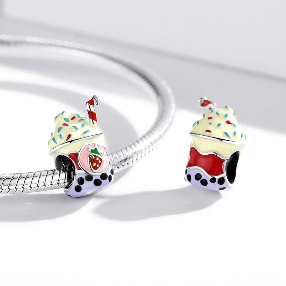 PANDORA Style Ice Cream Milk Tea Charm - SCC1947