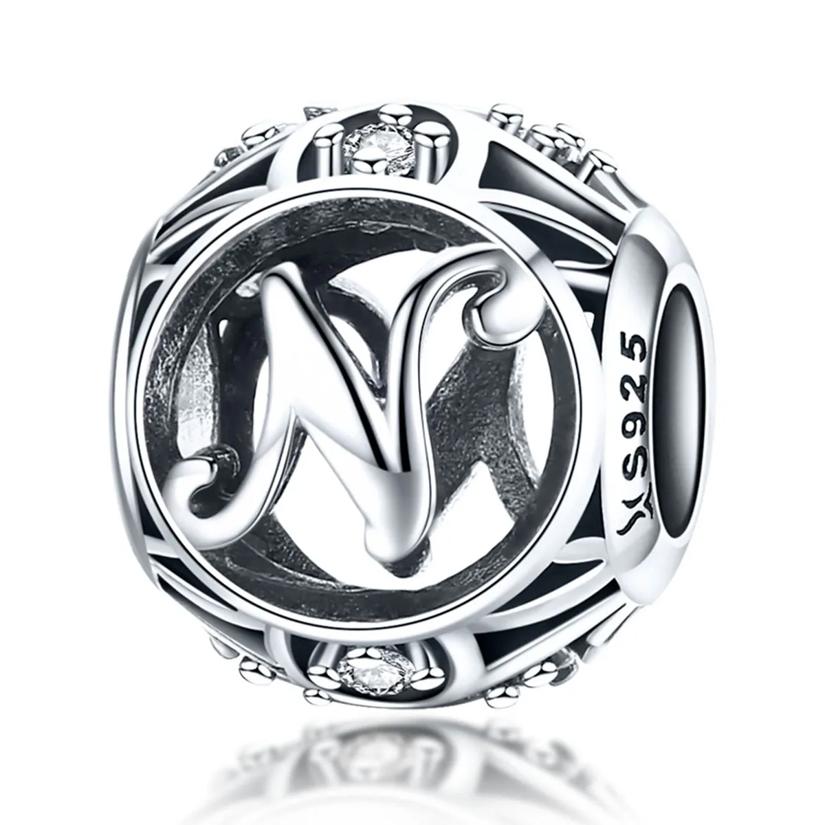 pandora style letter n charm scc738 n