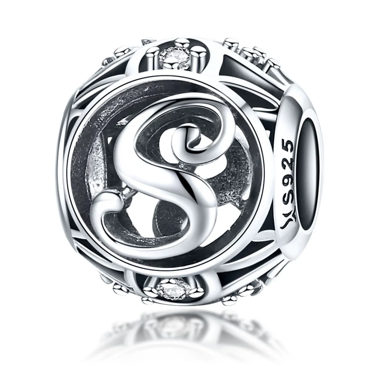 pandora style letter s charm scc738 s