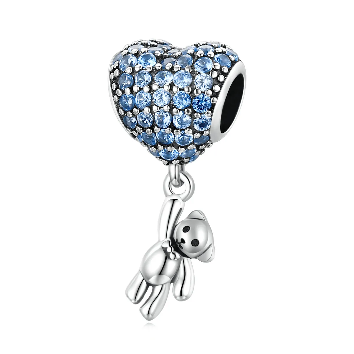 pandora style love balloon bear charm scc2023