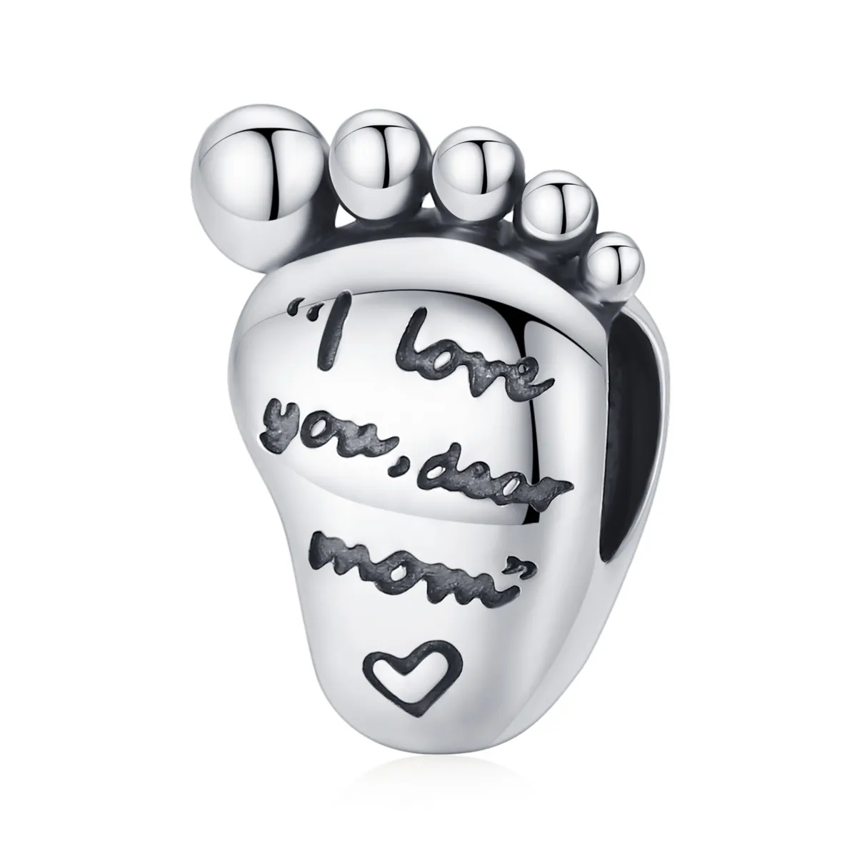 pandora style love feet charm scc1901