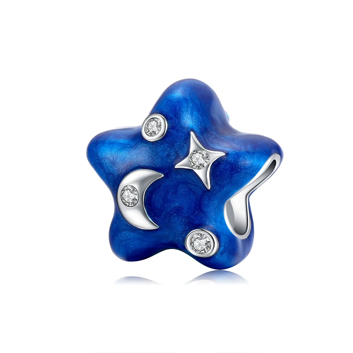 pandora style moonlight starry sky charm bsc178