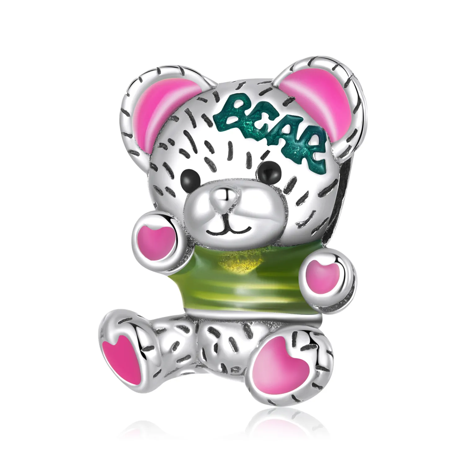 pandora style neon bear doll charm scc2231