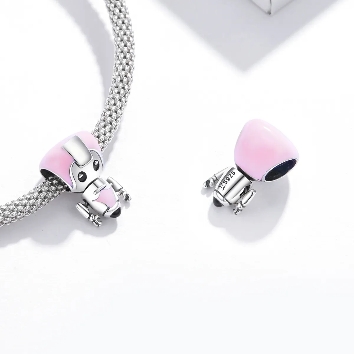 PANDORA Style Pink Baby Robot Charm - SCC1774