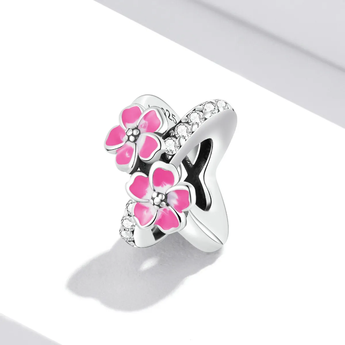 PANDORA Style Pink Flowers Safety Chain - SCC2139