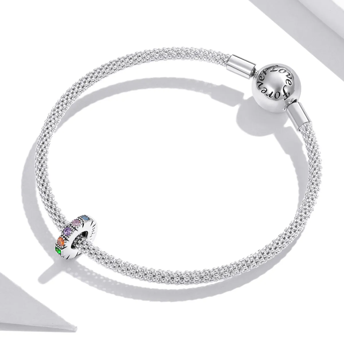 PANDORA Style Rainbow Stone Safety Chain - BSC473