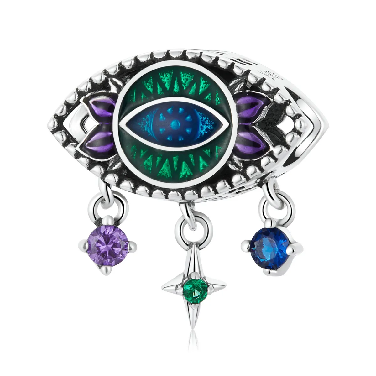 pandora style retro devil eye charm scc2162