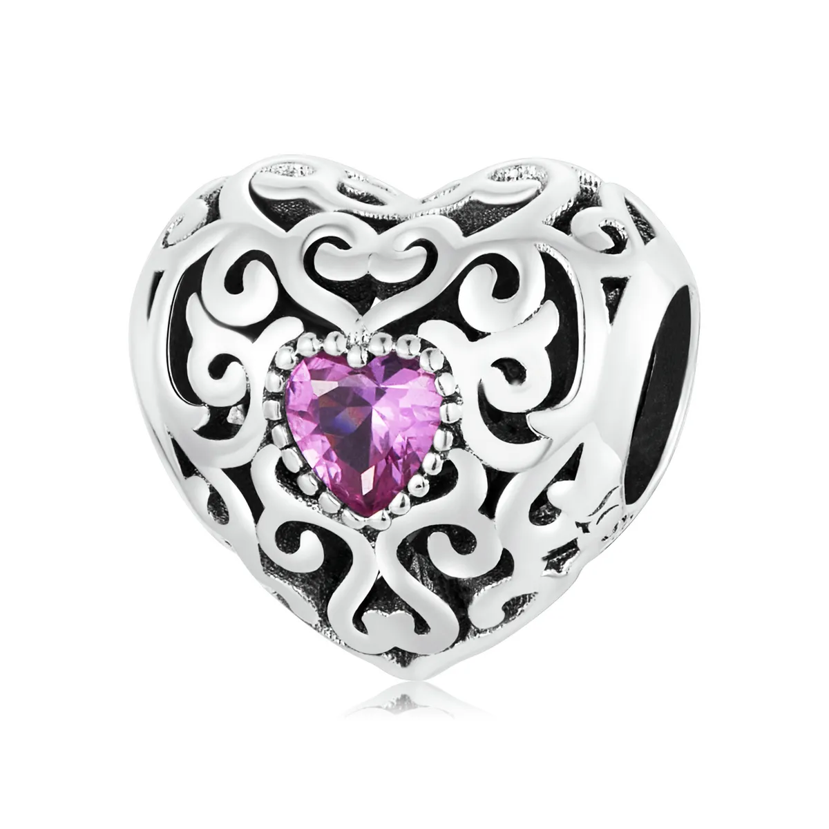 PANDORA Style Retro Pattern Love Charm - SCC2136