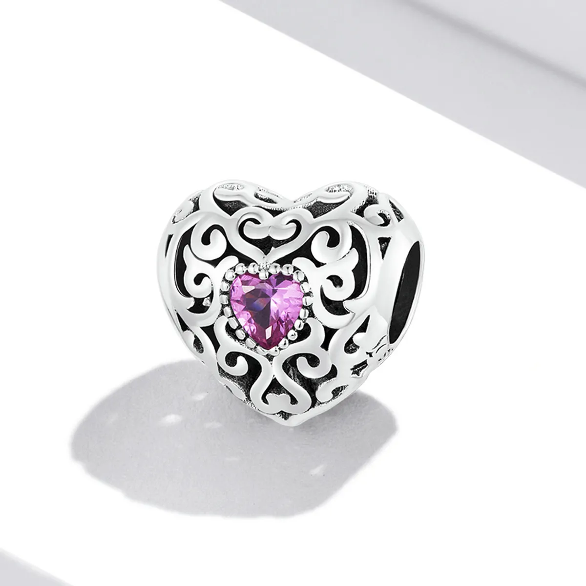 PANDORA Style Retro Pattern Love Charm - SCC2136