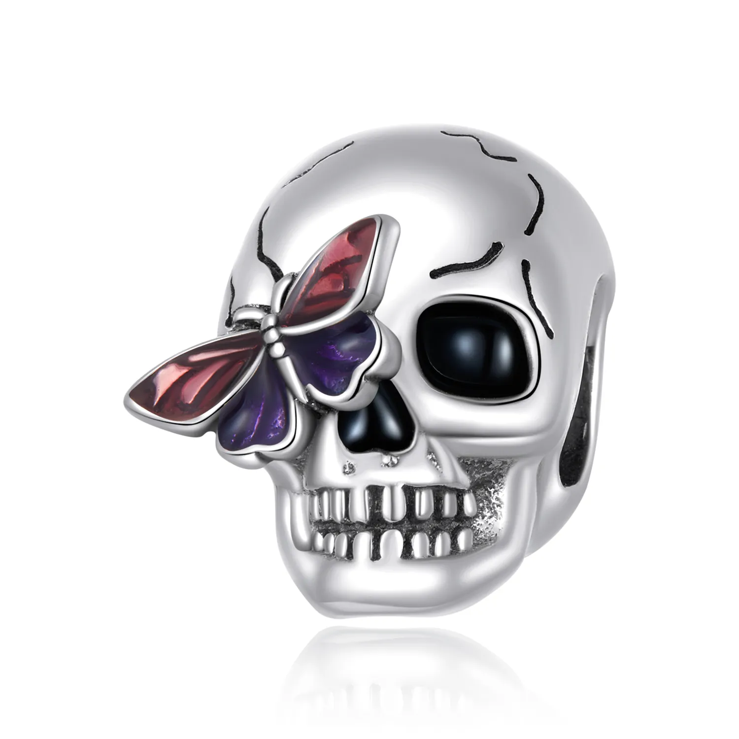 pandora style retro skull charm scc2232