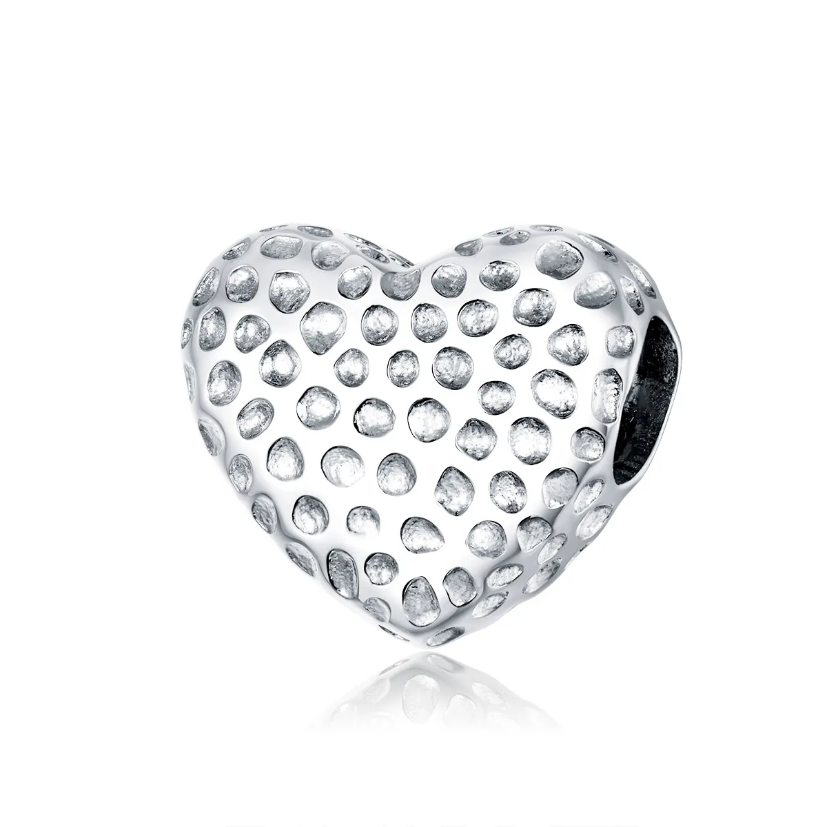 pandora style shining heart charm scc1587