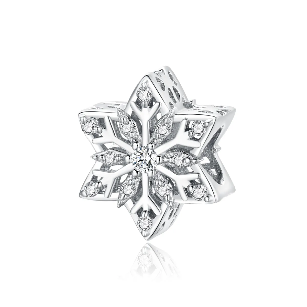 PANDORA Style Shiny Snowflakes Charm - BSC368