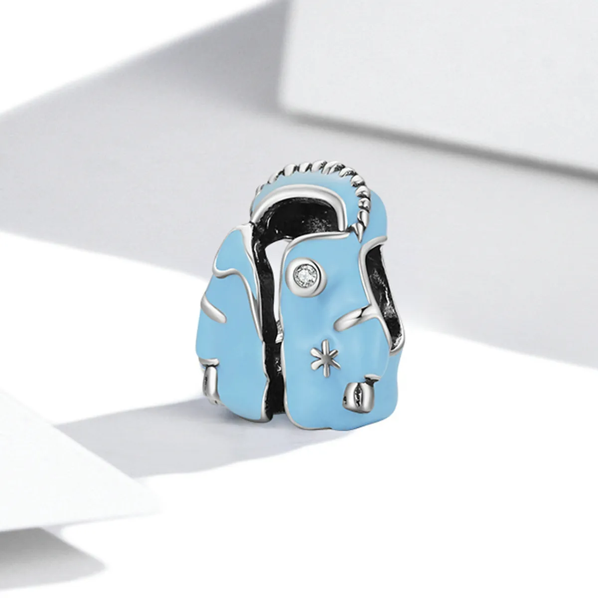 PANDORA Style Sky Blue Down Jacket Charm - SCC1999