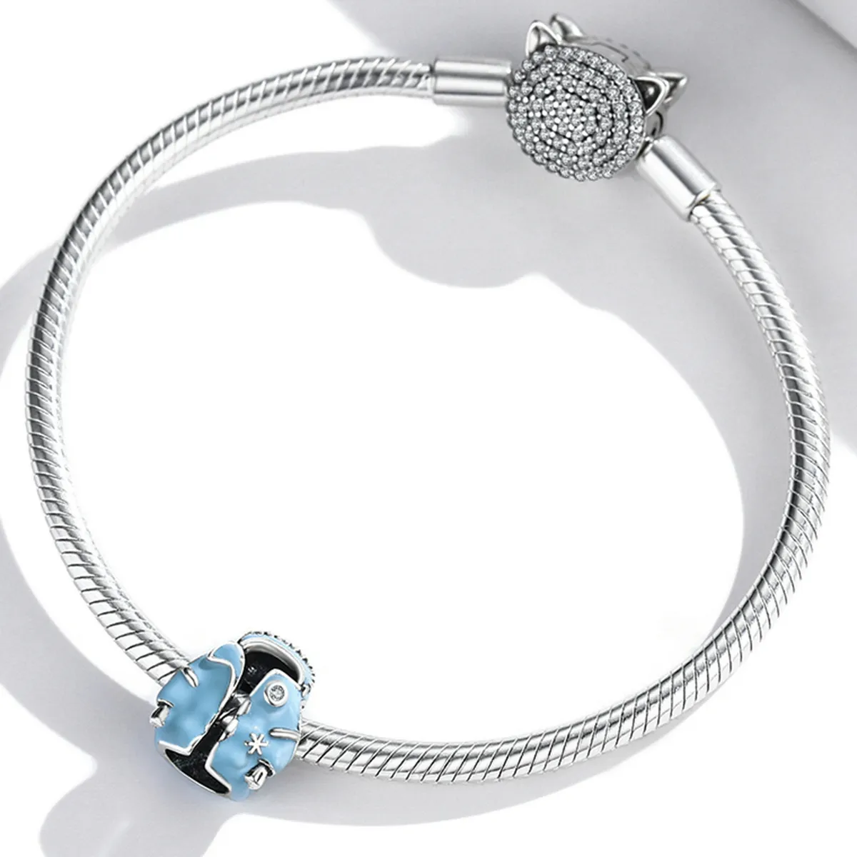 PANDORA Style Sky Blue Down Jacket Charm - SCC1999