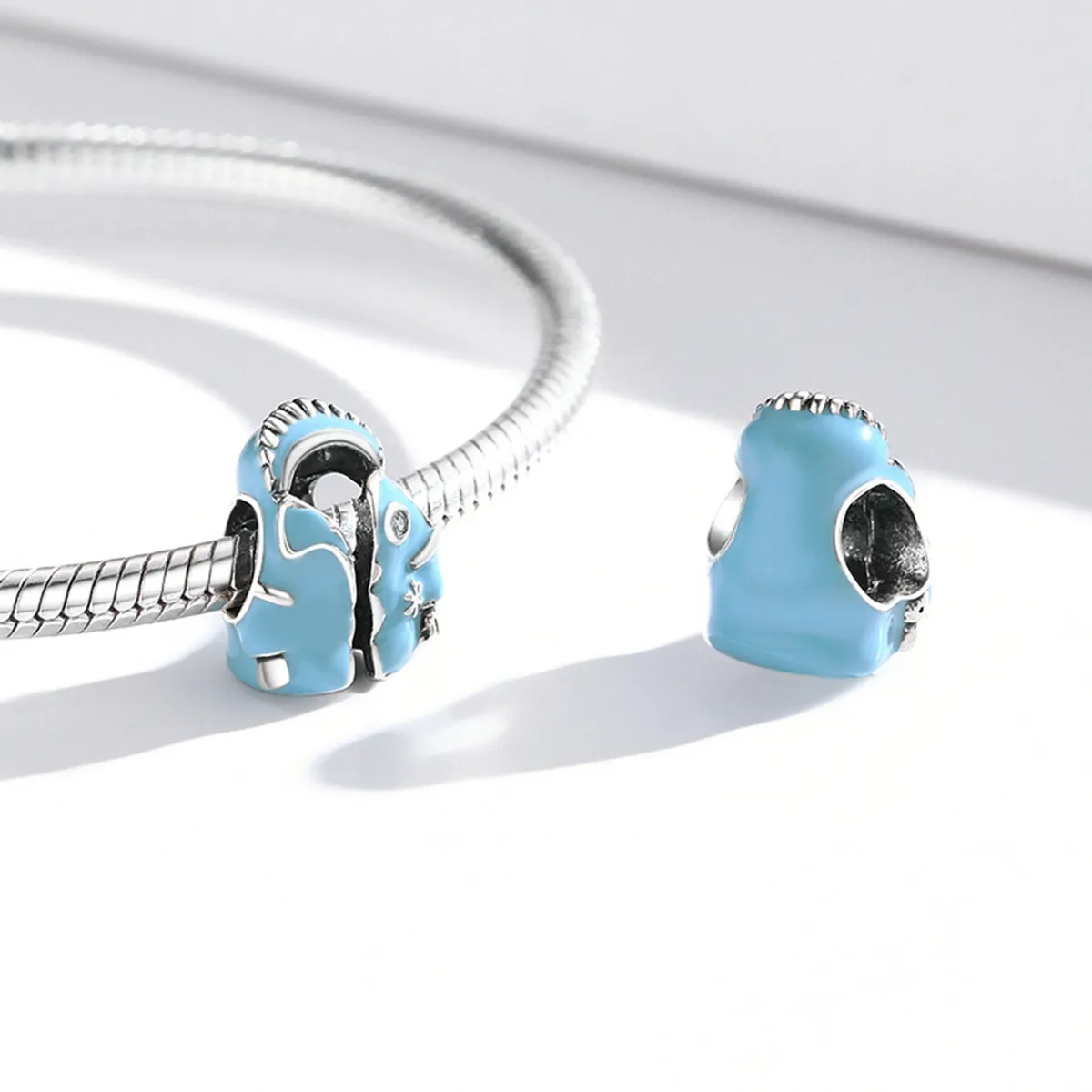 PANDORA Style Sky Blue Down Jacket Charm - SCC1999