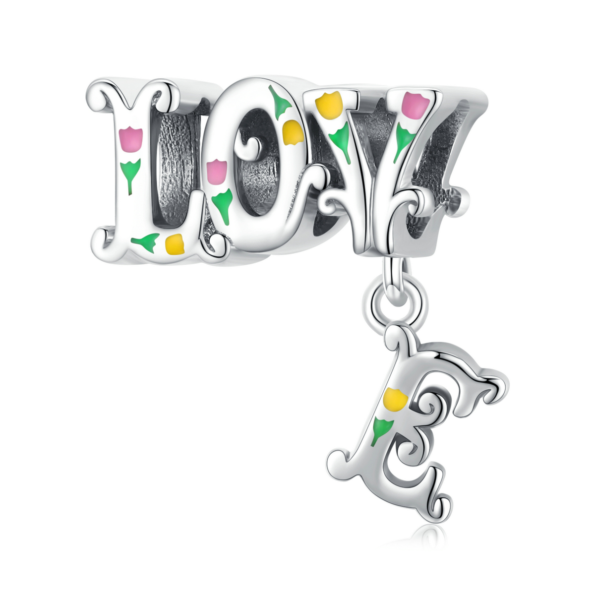 pandora style three dimensional letters charm bsc518