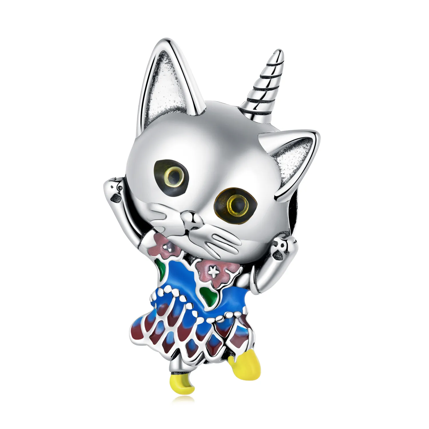 pandora style weird cat charm scc2378