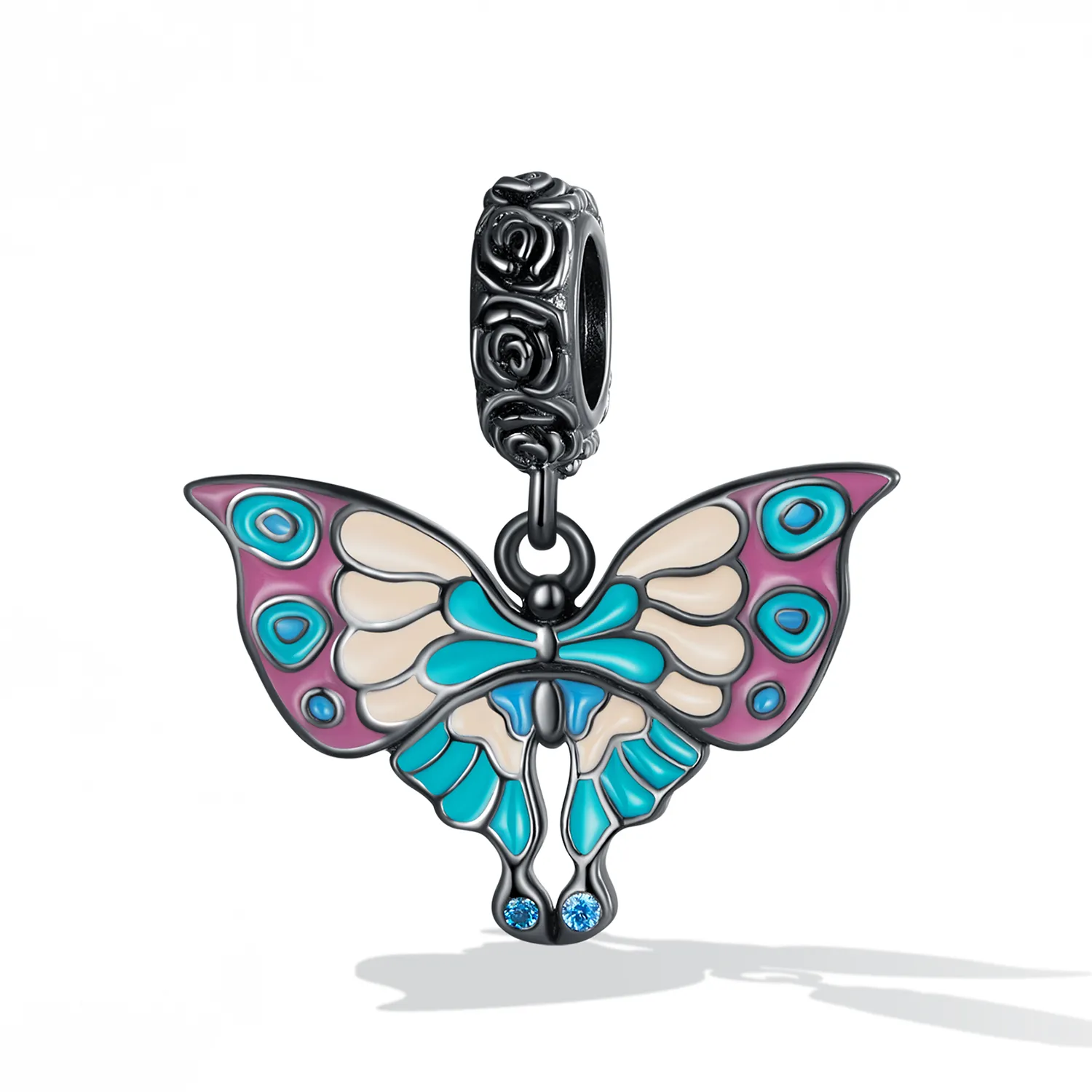 PANDORA Style Artistic Butterfly Dangle Charm - SCC2240