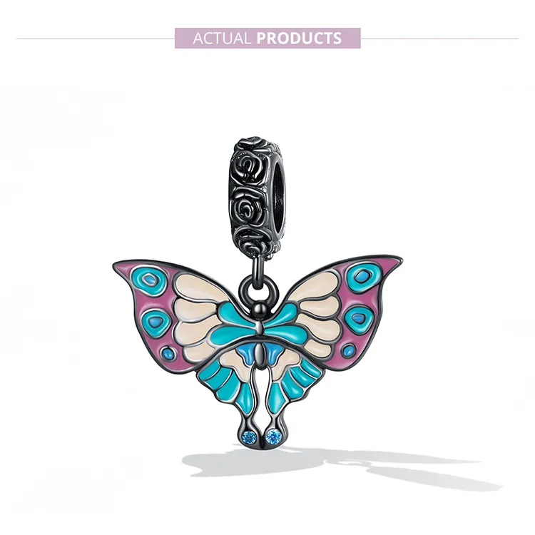 PANDORA Style Artistic Butterfly Dangle Charm - SCC2240