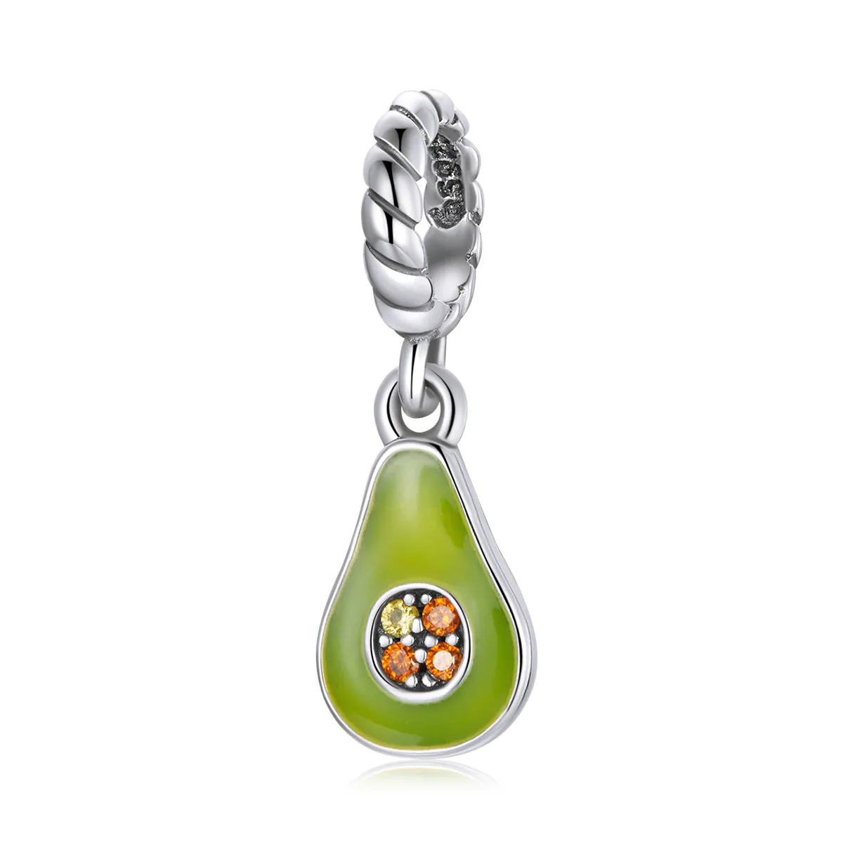 pandora style avocado dangle charm bsc472