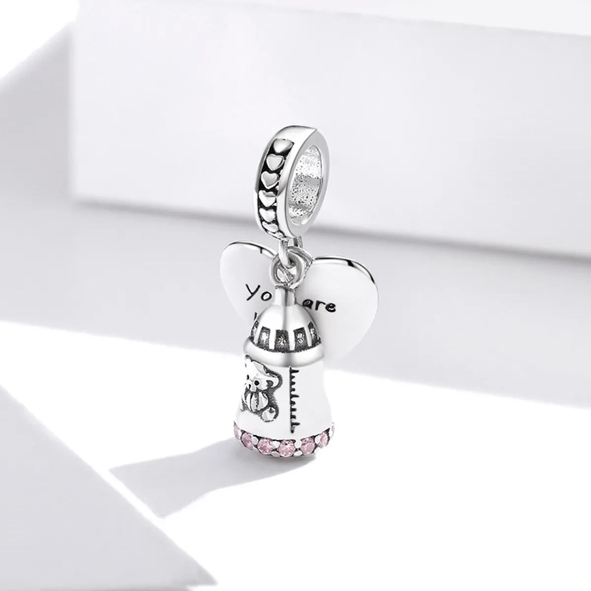 PANDORA Style Baby Bear Bottle Dangle Charm - BSC491