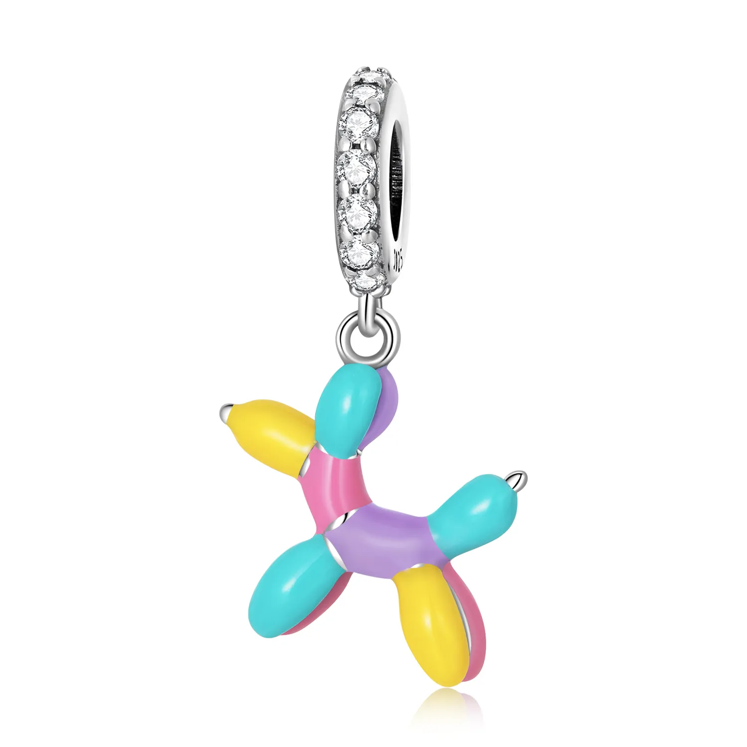 PANDORA Style Balloon Puppy Dangle Charm - SCC2217