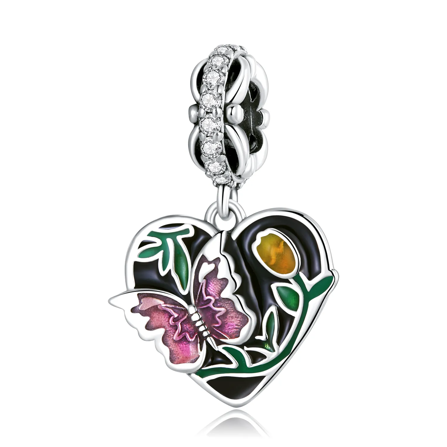 PANDORA Style Butterfly Love Garden Dangle Charm - SCC2248