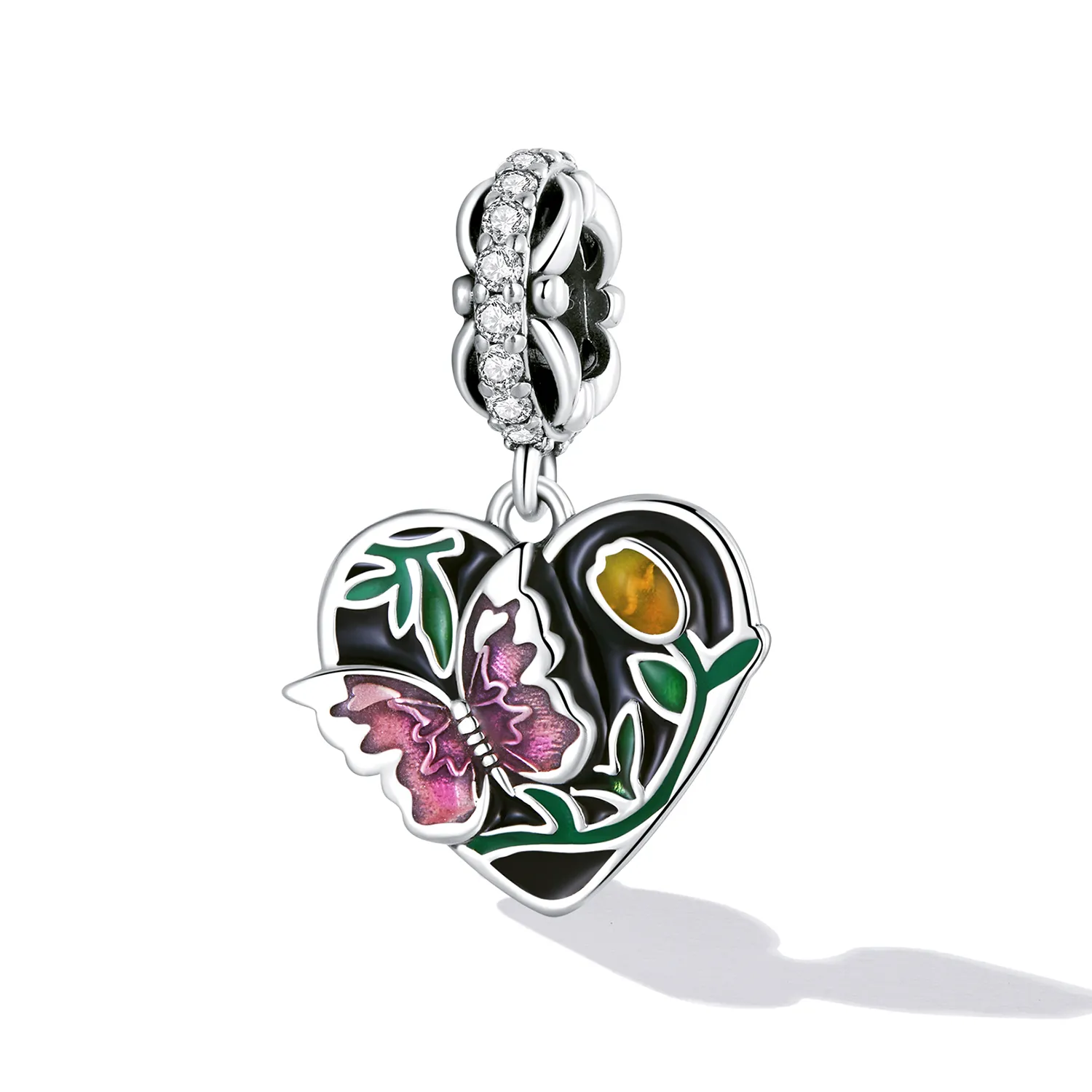 PANDORA Style Butterfly Love Garden Dangle Charm - SCC2248