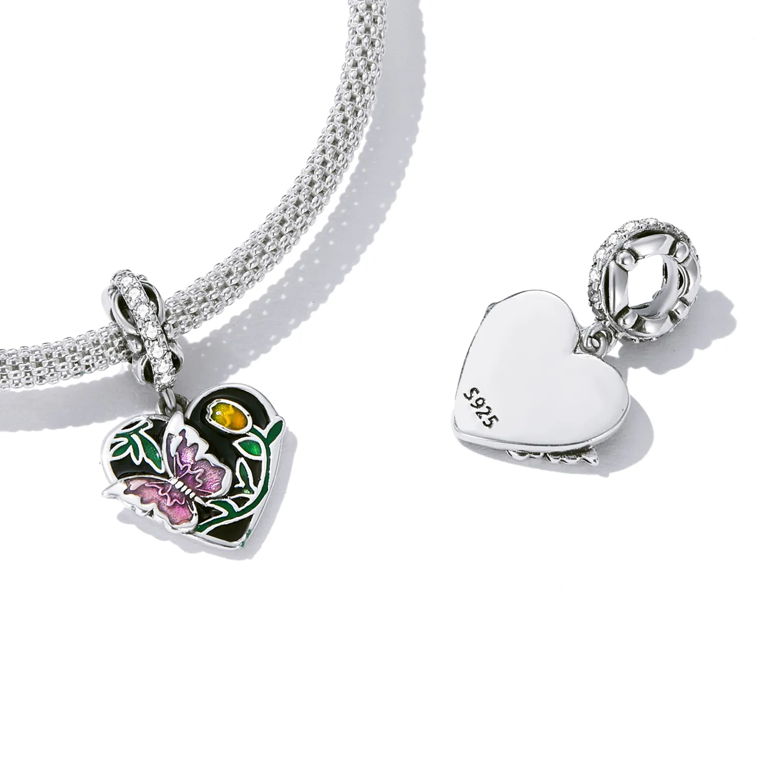 PANDORA Style Butterfly Love Garden Dangle Charm - SCC2248