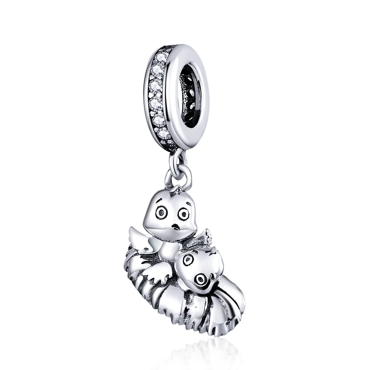 PANDORA Style Cartoon Bird Dangle Charm - SCC1522