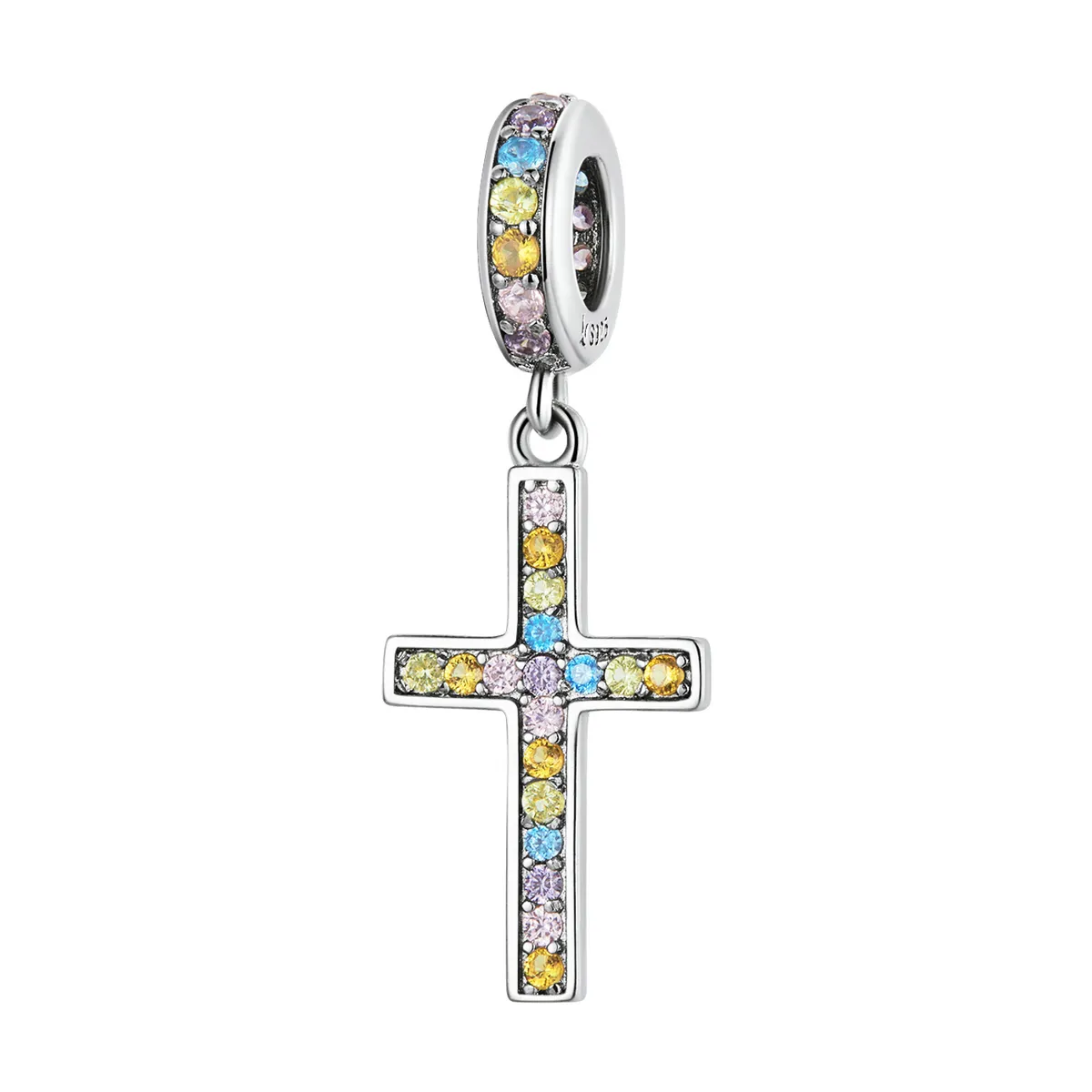 PANDORA Style Colorful Cross Dangle Charm - SCC2156