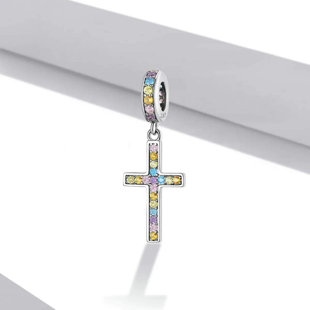 PANDORA Style Colorful Cross Dangle Charm - SCC2156