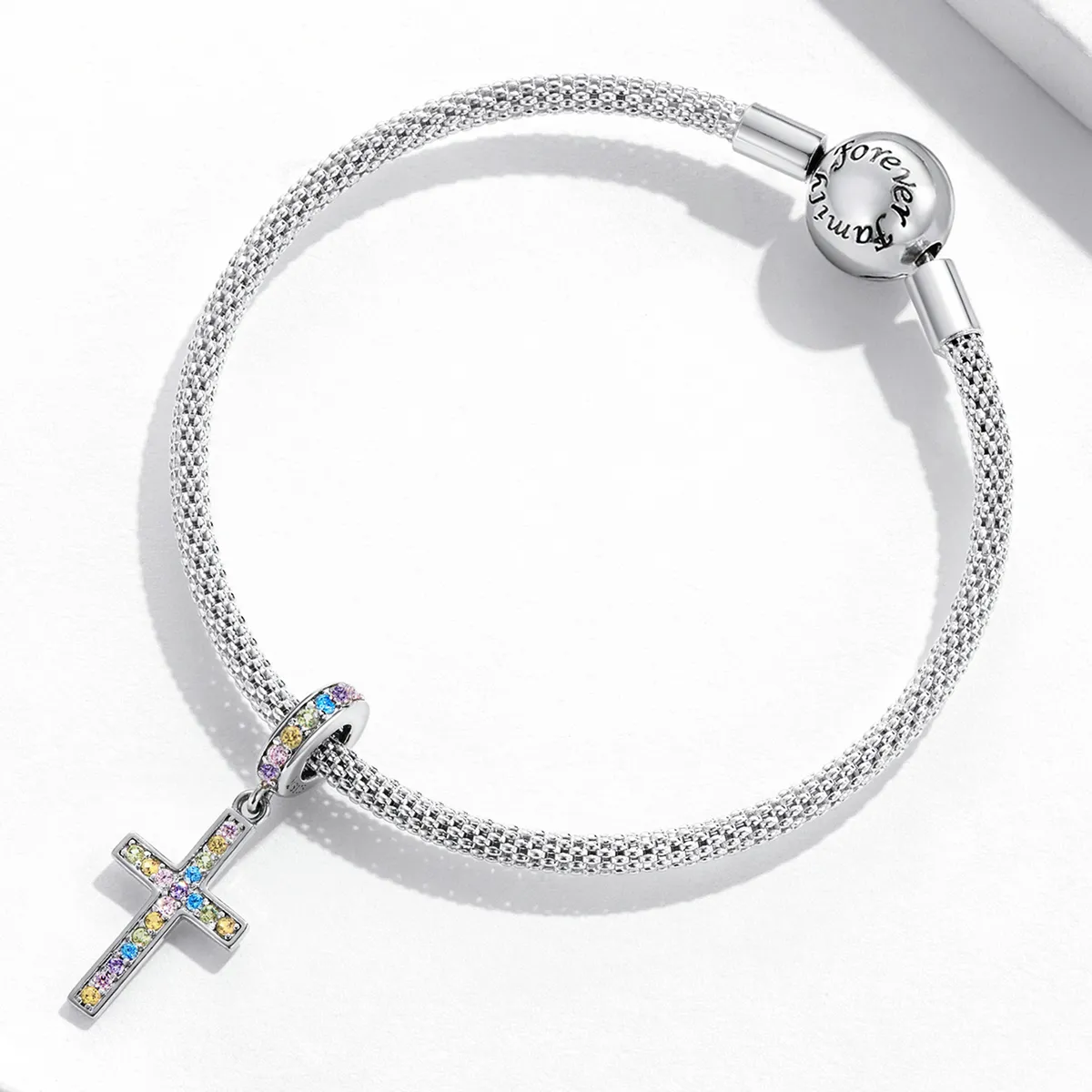 PANDORA Style Colorful Cross Dangle Charm - SCC2156