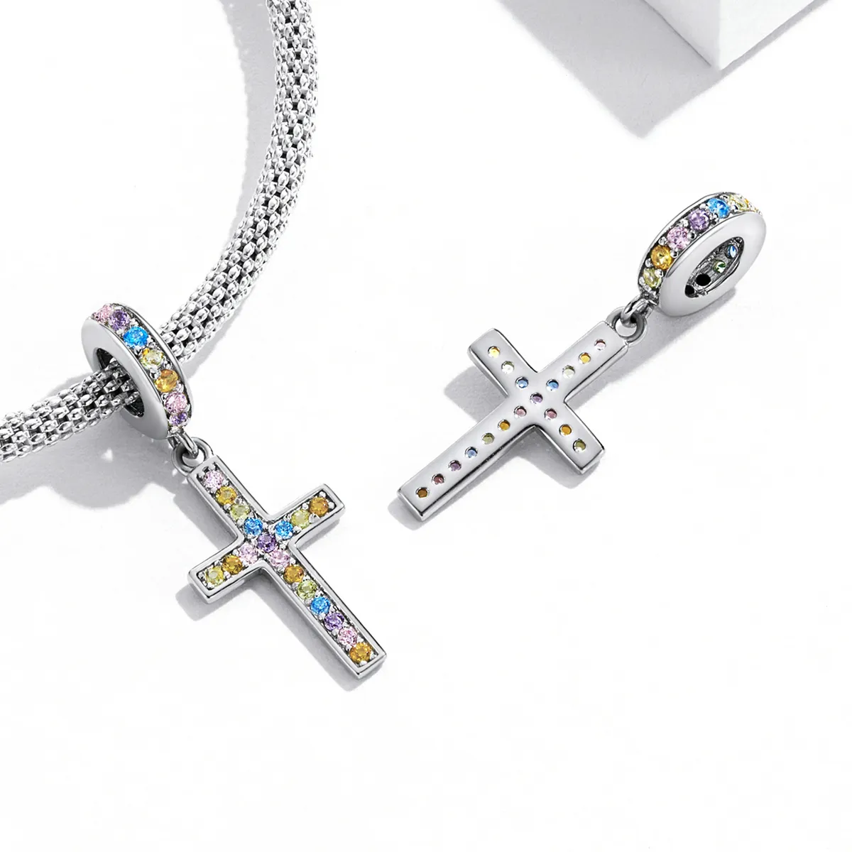 PANDORA Style Colorful Cross Dangle Charm - SCC2156