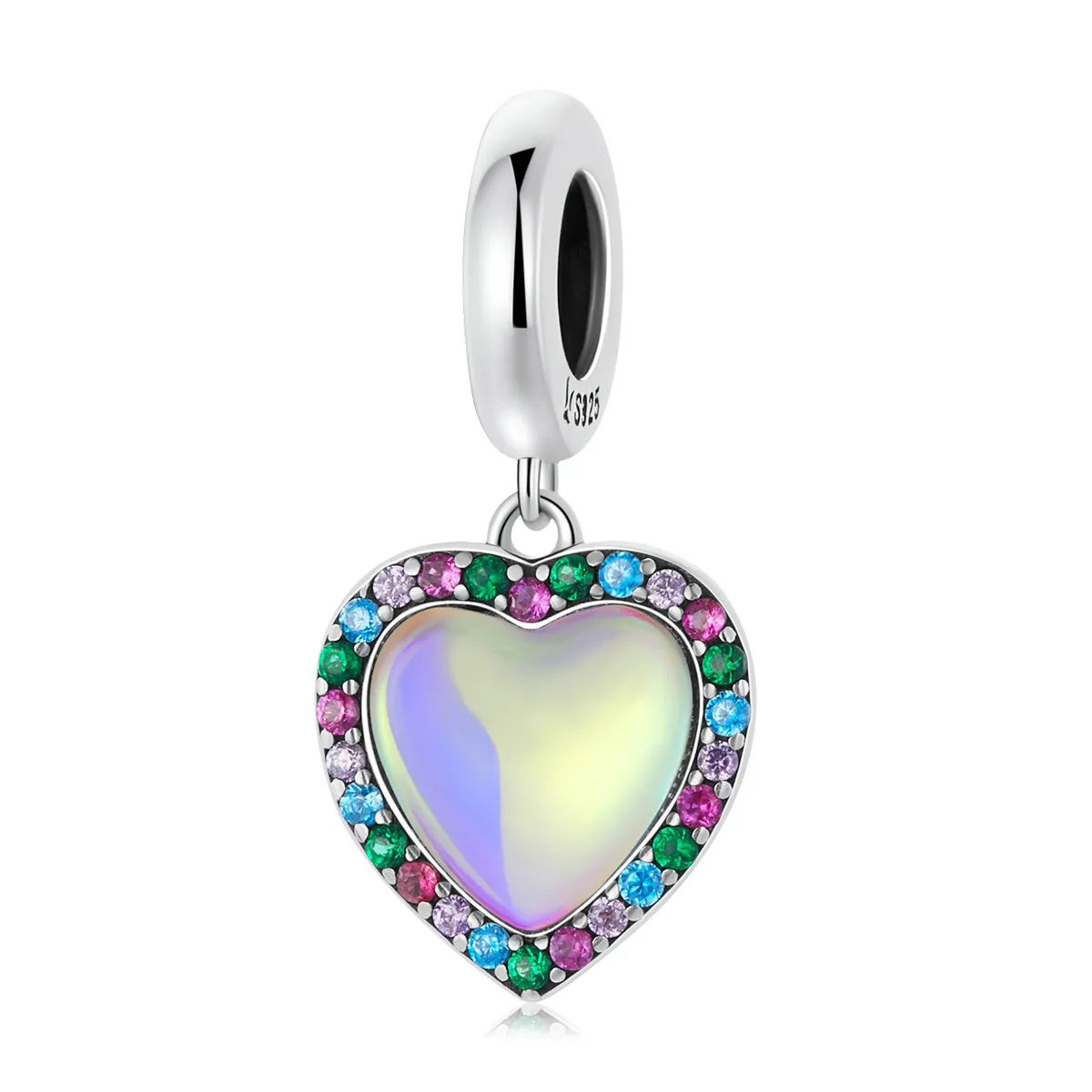 pandora style colorful love dangle charm scc2166