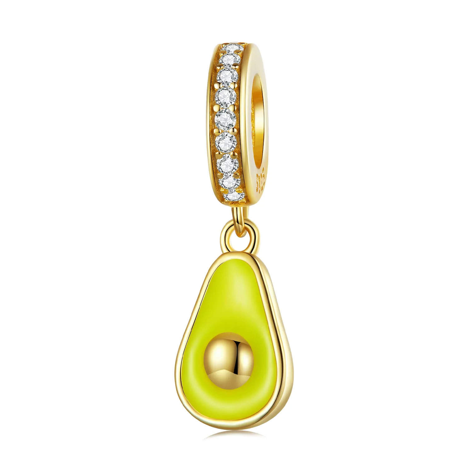 pandora style creamy avocado dangle charm bsc679