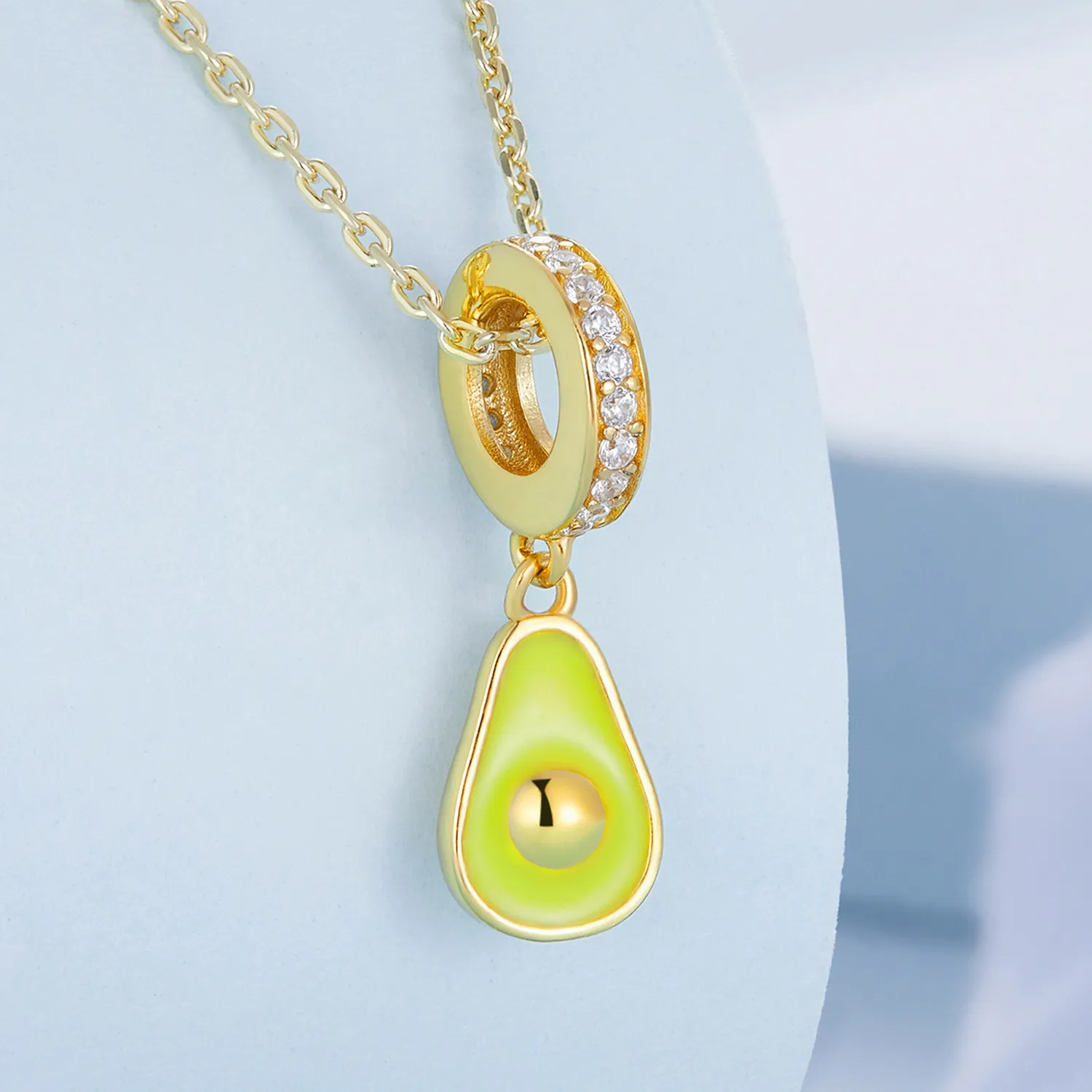 PANDORA Style Creamy Avocado Dangle Charm - BSC679