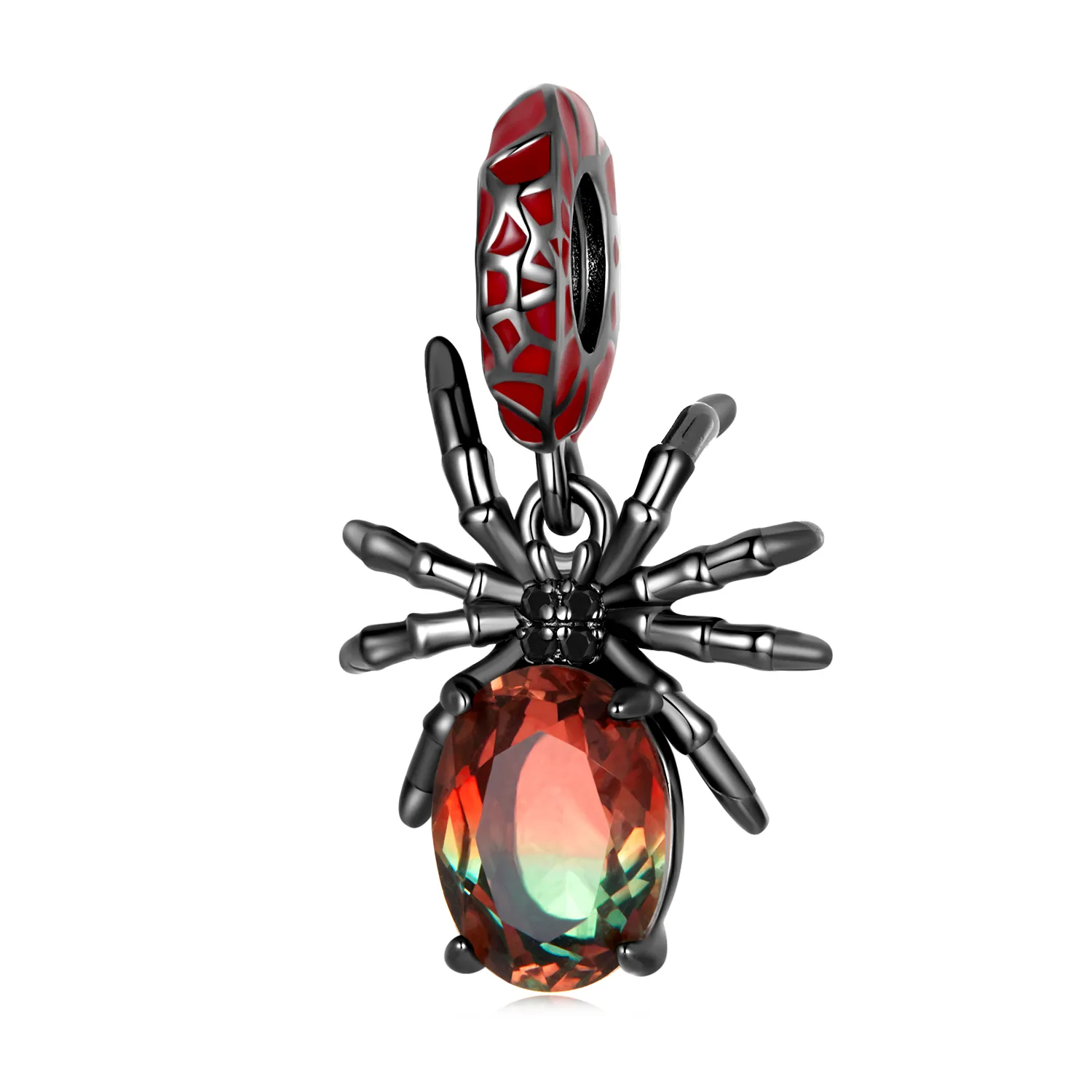 pandora style dark spider dangle charm scc2292