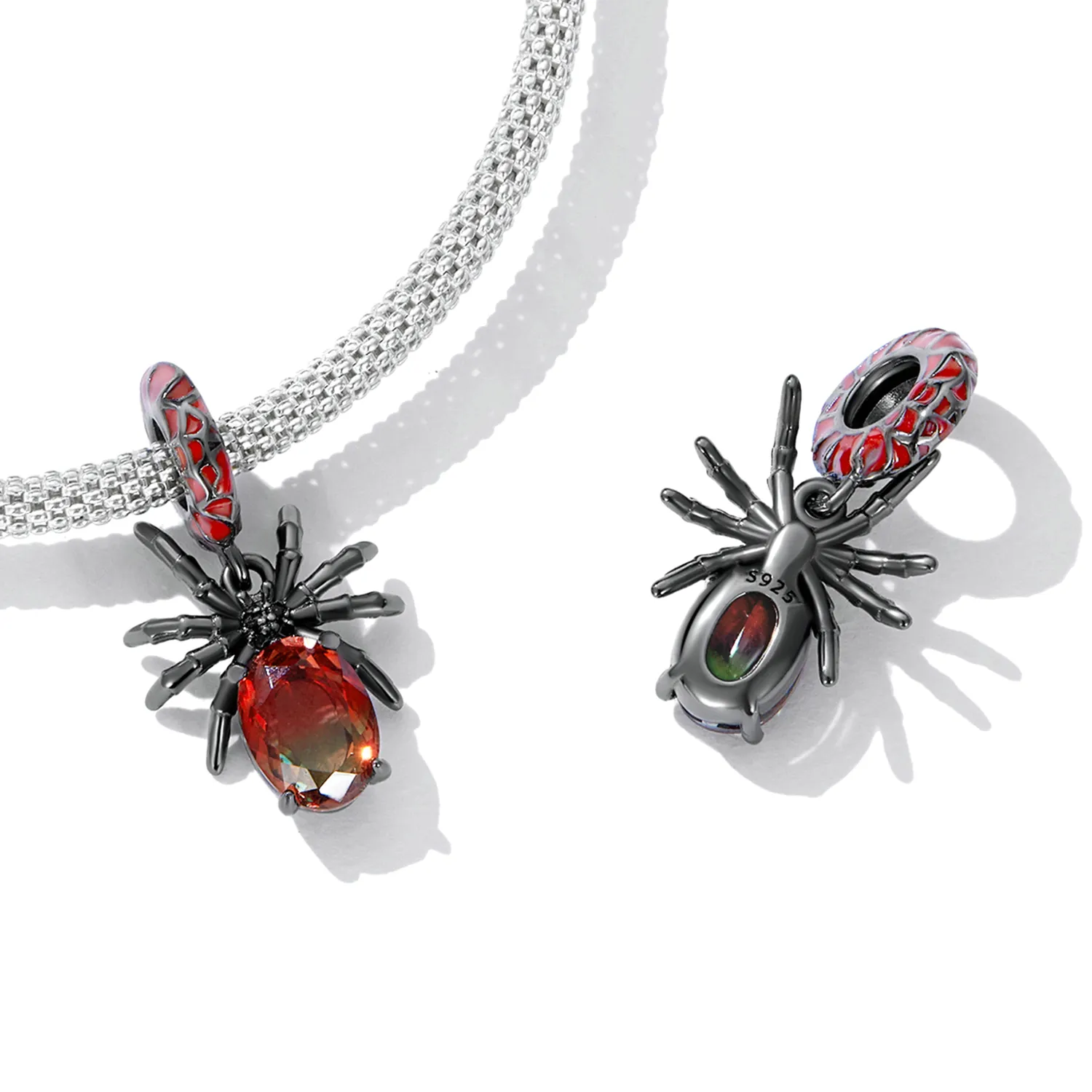 PANDORA Style Dark Spider Dangle Charm - SCC2292