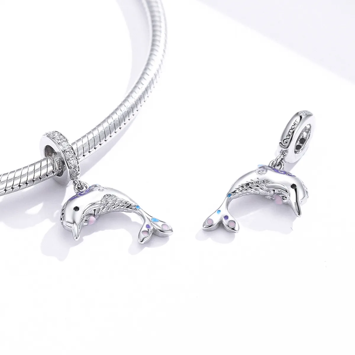 PANDORA Style Dolphin Dangle Charm - BSC159