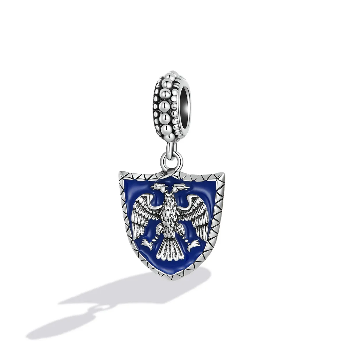 PANDORA Style Double Headed Eagle Shield Dangle Charm - SCC2184